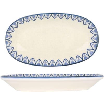 Bonna Serveerschaal - Esnaf - Porselein - 19x11 cm - set van 4