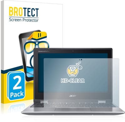 BROTECT - Screenprotector voor Acer Chromebook Spin 311 - Folie Beschermfolie transparant 2 Stuks