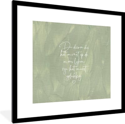 Fotolijst incl. Poster - Quotes - Spreuken - Dieren die het minst op de mens lijken - Dier - 40x40 cm - Posterlijst