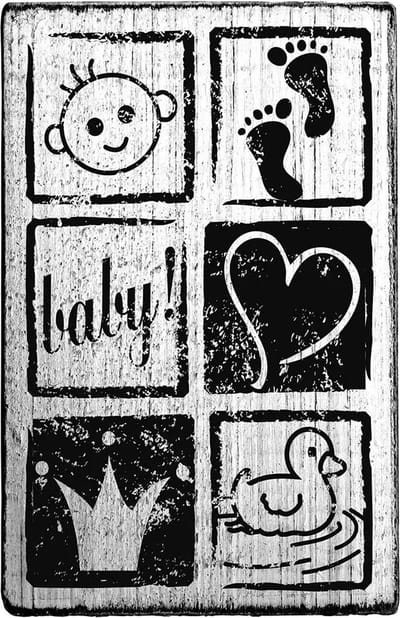 Colop vintage stempel-Baby-Stempelen-Kaarten maken-Scrapbook-Knutselen-Hobby-DIY-Stempels-Creative hobby