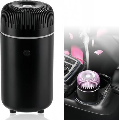 Compacte 100ml Autohumidifier en Luchtverfrisser met Aromatherapie en Verlichtingsfunctie voor Thuis, Kantoor en Auto met Geurige Olie