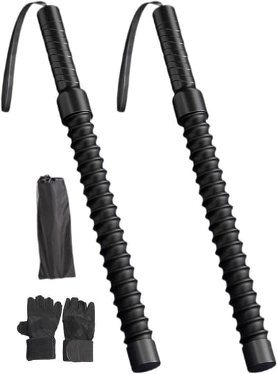 Trainingstouw - Fitness touw - Krachttraining thuis - Met stalen kern - 53.5 cm - Zwart