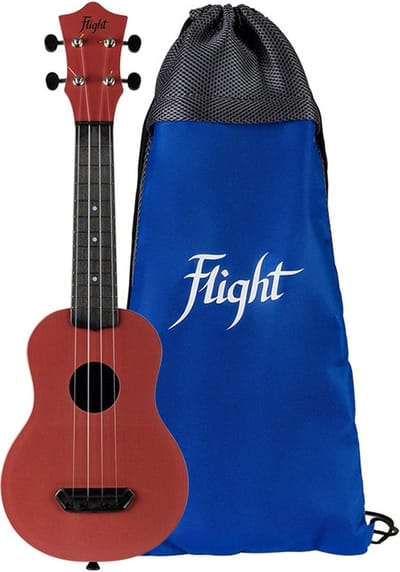 Flight UTS-35 TERRACOTE Ultra Travel Soprano Ukulele met Polycarbonate Body en Fluorocarbon Snaren
