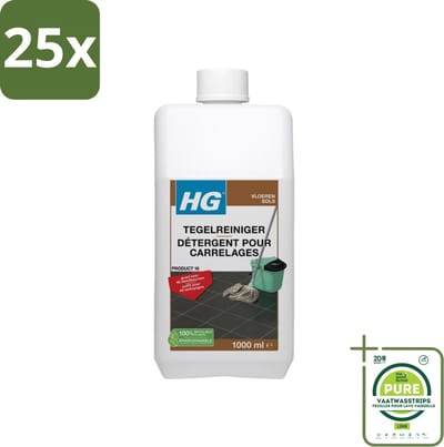 25 x HG Tegelreiniger Quick 1 liter - Grootverpakking - Tegelreiniger - Vloerreiniger - Dweilreiniger - Vloeren Schoonmaken - Tegelvloer Schoonmaken