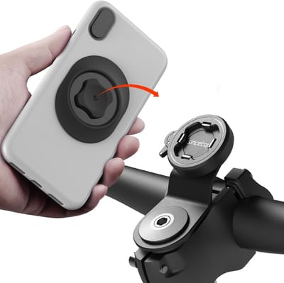 Thijox - Fiets Telefoonhouder, Mountainbike Stuurpen Telefoonklem, Universele Aluminium Telefoonclip, MTB Racefiets Bevestiging, Snel Bevestigen/Losma
