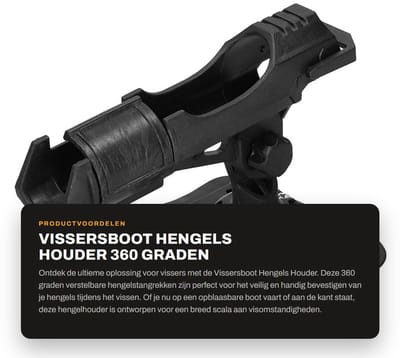 Dailygoods- Hengelhouder 360 Graden Verstelbaar - Hengelsteun Boot - Hengelsteun Feeder - Opvouwbare Houder - Lichtgewicht - Duurzaam