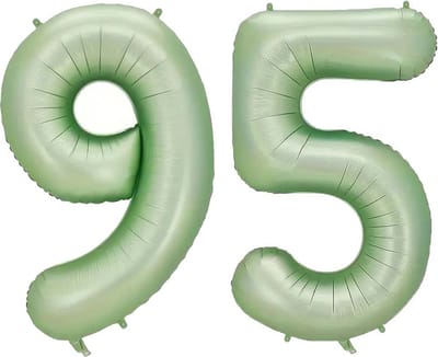 Cijfer Ballonnen Ballon Cijfer 95 Verjaardag Versiering Feest Helium Ballonnen Cijferballon Folieballon Groen Xl Formaat