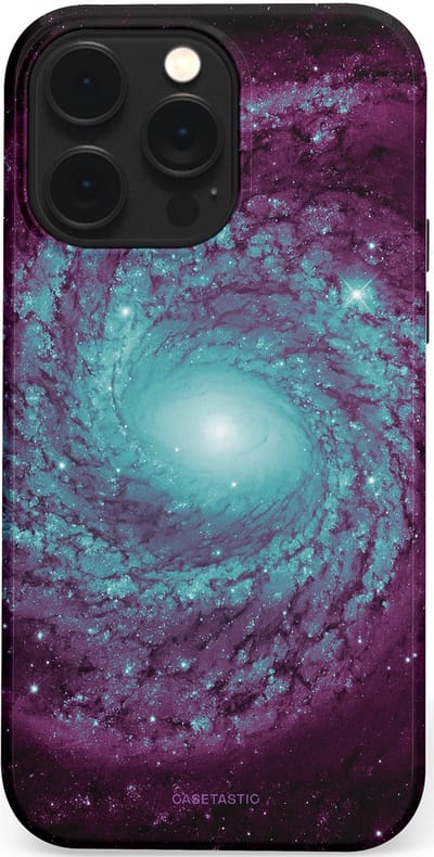 Casetastic Hoesje Geschikt voor Apple iPhone 14 Pro Max Magsafe - Stijlvolle Beschermende Duo-layer Case - Nebula zonnestelsel