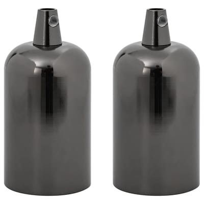 vidaXL Lamphouders 2 st glanzend zwart E27