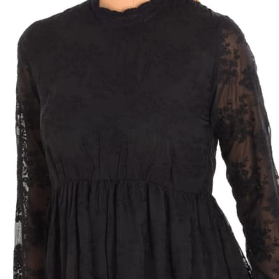 TUNIS jurk met lange mouwen en ronde hals 16F2DR17 vrouw