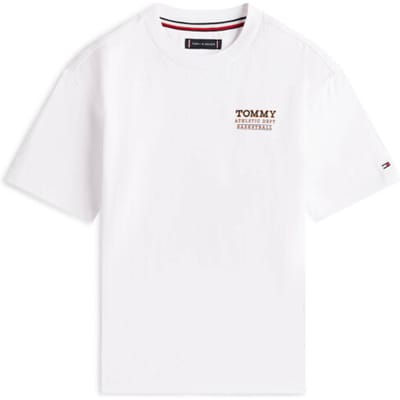 Tommy Hilfiger Boys Basketball Graphic Tee White Taglia: 10 | T-shirt Outlet | kids | Bianco
