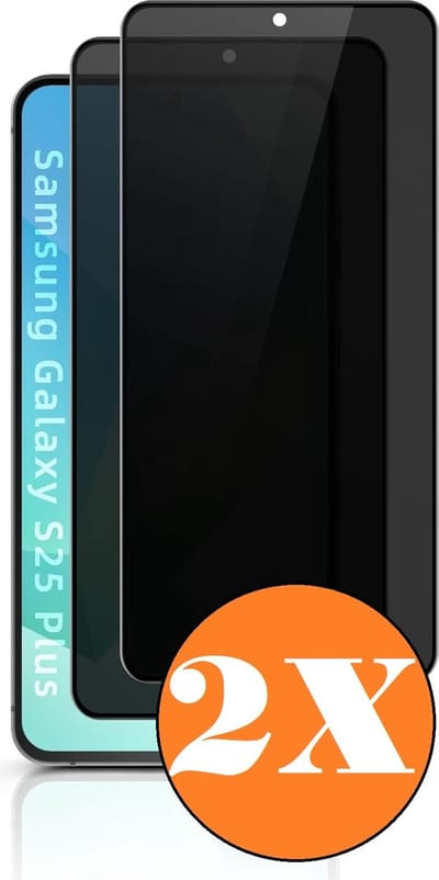 Geschikt voor Samsung Galaxy S25 Plus screenprotector Privacy - 2 Stuks - Full screen protector tempered glass - gehard glas Geschikt voor Samsung S25 Plus / S24 Plus