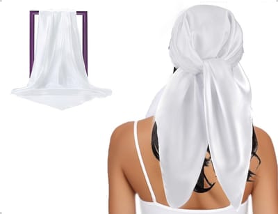 Elegante vierkante sjaal van faux zijde voor dames, perfect voor de zomer, personaliseerbaar en veelzijdig in gebruik