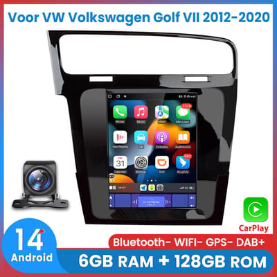 Awesafe 9.7" Autoradio - Geschikt Voor VW Volkswagen Golf 7 2012 t/m 2020 - Android14 - Draadloos Apple Carplay & Android Auto - RAM 6GB + ROM 128GB - 8-Core processor - Bluetooth & Wifi - GPS Navigatie - RDS DSP - Radio Scherm