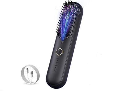 Draadloze Strijkborstel – Anti-brandwonden Haarstrijktang – Negatieve Ionen Stijltang met Type-C – 4000 mAh – 4 Temperaturen (140-200°C) – Draagbaar en Praktisch voor Reizen