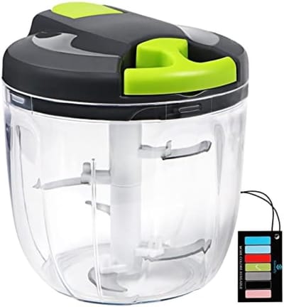PromoHome Handmatige Groentehakker - 900ml Keukenhulp met Scherpe Messen
