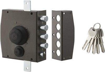 Deurslot - Cilinderslot - Toegangsdeur Beveiligen - Driepuntssluiting - 5.5 x 15.4 cm