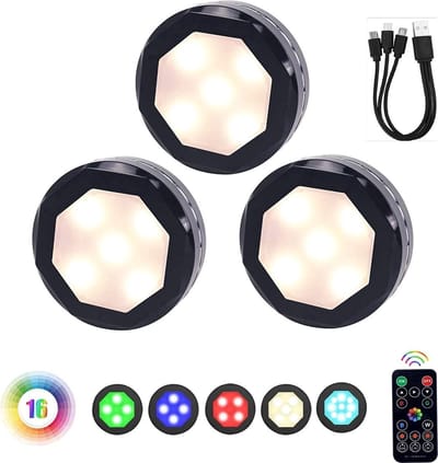 3 Stuks - Draadloze ledlamp – Oplaadbaar - Kastverlichting – Draadloze wandlamp - Trapverlichting – Draadloze ledspot – Dimbaar