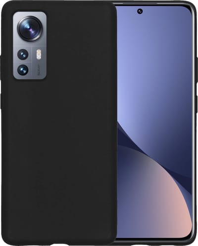 Hoesje - Geschikt voor Xiaomi 12 - Sterk & Shockproof - Siliconen Case - Hoes Cover - Telefoonhoes - Zwart