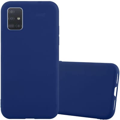 Cadorabo Hoesje geschikt voor Samsung Galaxy A72 4G / 5G in CANDY DONKER BLAUW - Beschermhoes gemaakt van flexibel TPU silicone Case Cover