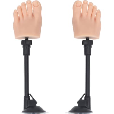 1 paire Silicone Nail Art Pratique Modèle de Pied Manucure Entraînement Modèle de Pied Faux Silicone Demi-Pied beige
