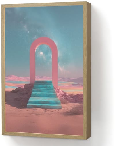 Wandlamp 40x60 cm - Oplaadbaar - Trap - Boog - Sterrenhemel - Wandlampen binnen woonkamer - Slaapkamer lamp - Decoratieve nachtlamp - Vloerlamp draadloos