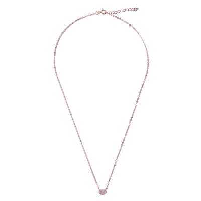 Orphelia 'Robin' Dames 925 Sterling Zilveren Halsketting - Roze ZK-7434