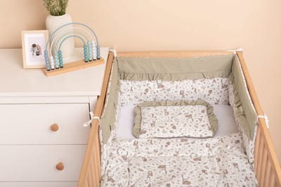 Sensillo bedbumper – bed zijbeschermers – Bedomrander ledikant 180×30-Forest