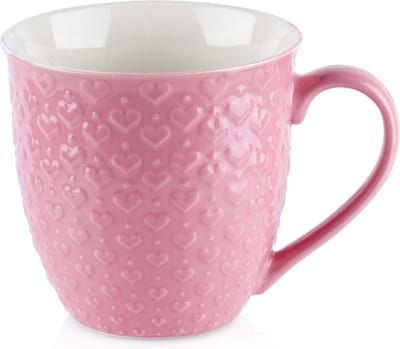 Mok Keramiek Harten 580 ml - Koffiemok - Theebeker - Koffie - Beker