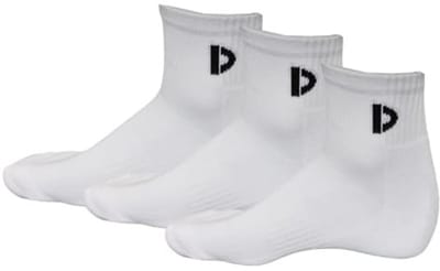 3-Pack Donnay - Sportsokken Quarter - Halfhoog - Unisex - White (001) - maat 35-38