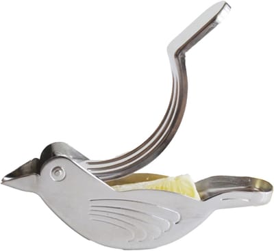 Vogel Citroenpers - Citruspers Handig - Snel Sap Maken - Roestvrij Staal Vorm - 11.5x5.6x2.3cm - Meerkleurig