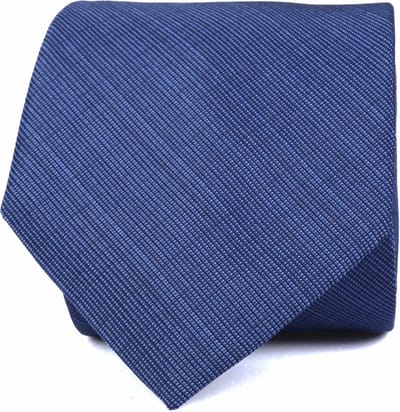 Stropdas Zijde Donkerblauw K82-1 - Melange - Heren das