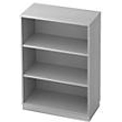 Boekenkast, spaanplaat, B 800 x D 400 mm, 3 OH, lichtgrijs