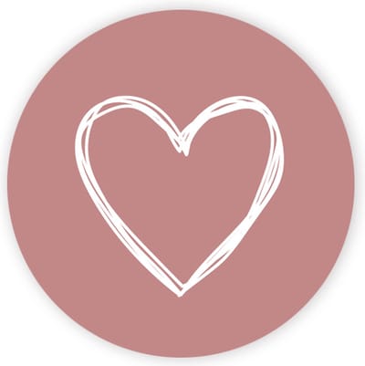 Hartjes sticker oudroze - cadeausticker hartje - sluitsticker cadeau - sticker inpakken - 20 stuks