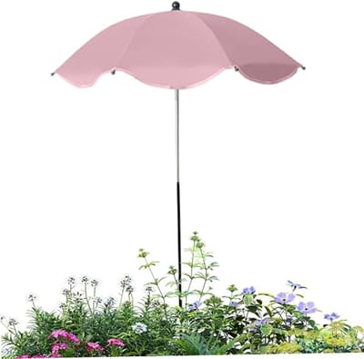 VHV-Plantenparasol Verstelbaar - Schaduwdoek voor Planten met UV Bescherming - Grote Tuinparasol voor Bloembedden and Potplanten - Robuuste Zonwering Tuin -Roze