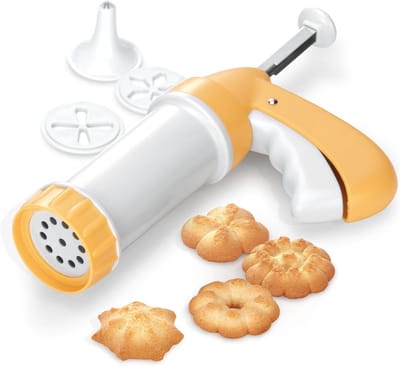 ZMR® Krokettenmaker - Krokettenmachine - Krokettenpers - Wit/Geel - 22cm x 16cm x 6cm