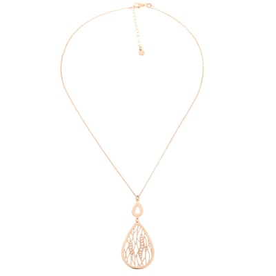 Orphelia 'Linda' Dames 925 Sterlingsilver Ketting met Hanger - Roze ZK-7188/RG