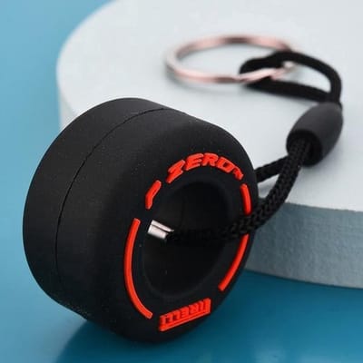 CHPN - Sleutelhanger - Autoband - Formule 1 fan - Race sleutelhanger - Raceband - Softband - F1- Keychain - P-Zero - Rood - Key chain - Racen - Cadeau - Raceliefhebber - Formule een