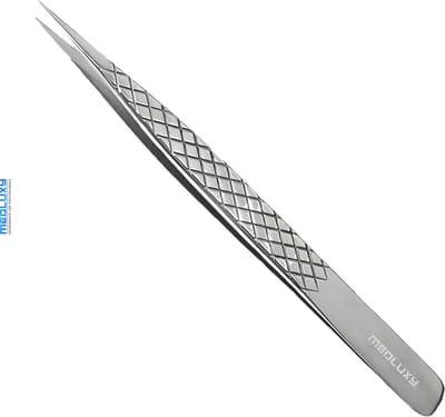 MEDLUXY® Pro - Wimperpincet - 14 cm - Recht - Diamant - [WP0231] (Eyelash Tweezer - RVS Pincet voor Wimperextions - Nepwimpers)