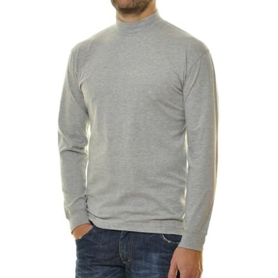Ragman Long Sleeve Turtle T-Shirt Single Jersey Quality Grijs Melange / male