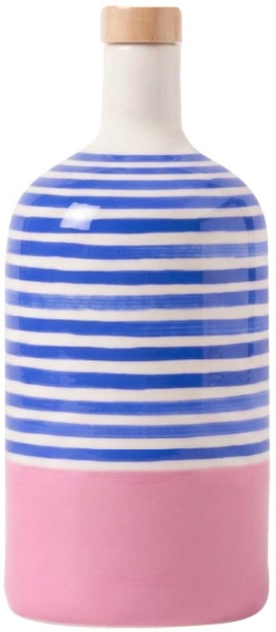 Materico Rosa Blu – Handgemaakte Keramische Fles Extra Vergine Olijfolie uit Puglia – 500 ml