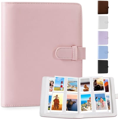 Dailygoods- Fotoalbum 256 Vakken - Instax Mini Fotoalbum - Klein Fotoalbum - PU-Leren Hoes - Waterdicht - Stofdicht - Grote Capaciteit - Fotoopslagboek
