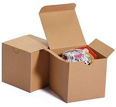 Omgoods - Set van 50 Kraft Papieren Cadeauboxen met Deksel 7.5 cm