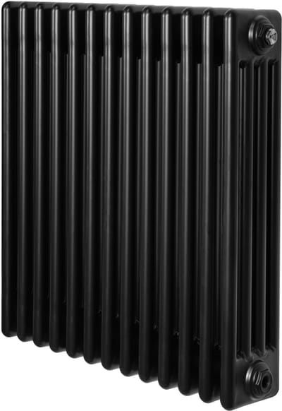 Traditionele 4-kolom radiator - horizontaal - zwart - 600x605 mm