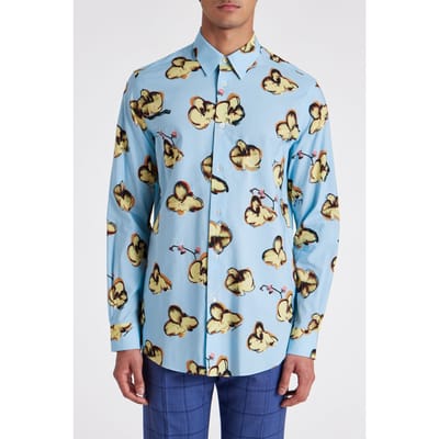 Paul Smith Mens S/c Regular Fit Shirt Light Blue Maat: M | Casual Overhemden Outlet | Heren | Blauw