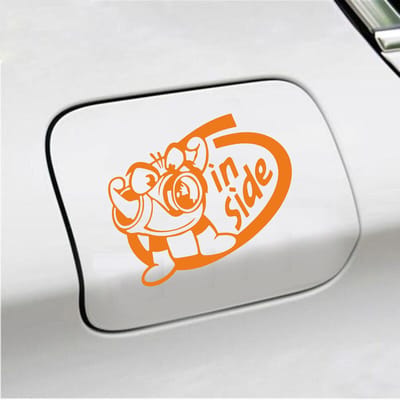 Bumpersticker - Turbo Inside - 12 X 15 - Oranje
