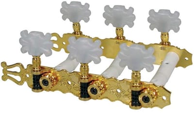 Boston 131-BG Stemmechanieken voor Klassieke Gitaar 3L/3R Goud met Butterfly Knoppen en Lyra 70 mm