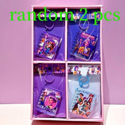 Carnet Spiralé Charme Chasseurs de Démons Slayer K-pop Dessin Animé Fille Adorable Haute Qualité Carnet Colorain Papeterie Étudiant