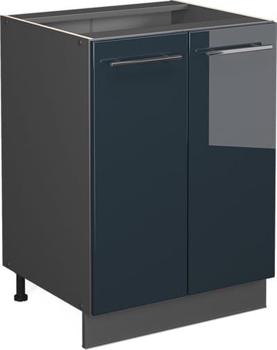 Vicco Fame-Line Keukenonderkast – 60 cm zonder werkblad Donkerblauw hoogglans