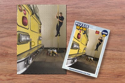 Puzzel Brandweerman aan paal - Legpuzzel - Puzzel 1000 stukjes volwassenen
